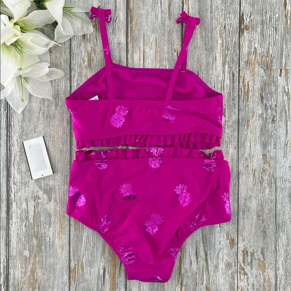 Toddler Girls Ruffle Bikini Top and Bottoms Swim Set, 2-Piece Size 5T - Picture 4 of 4